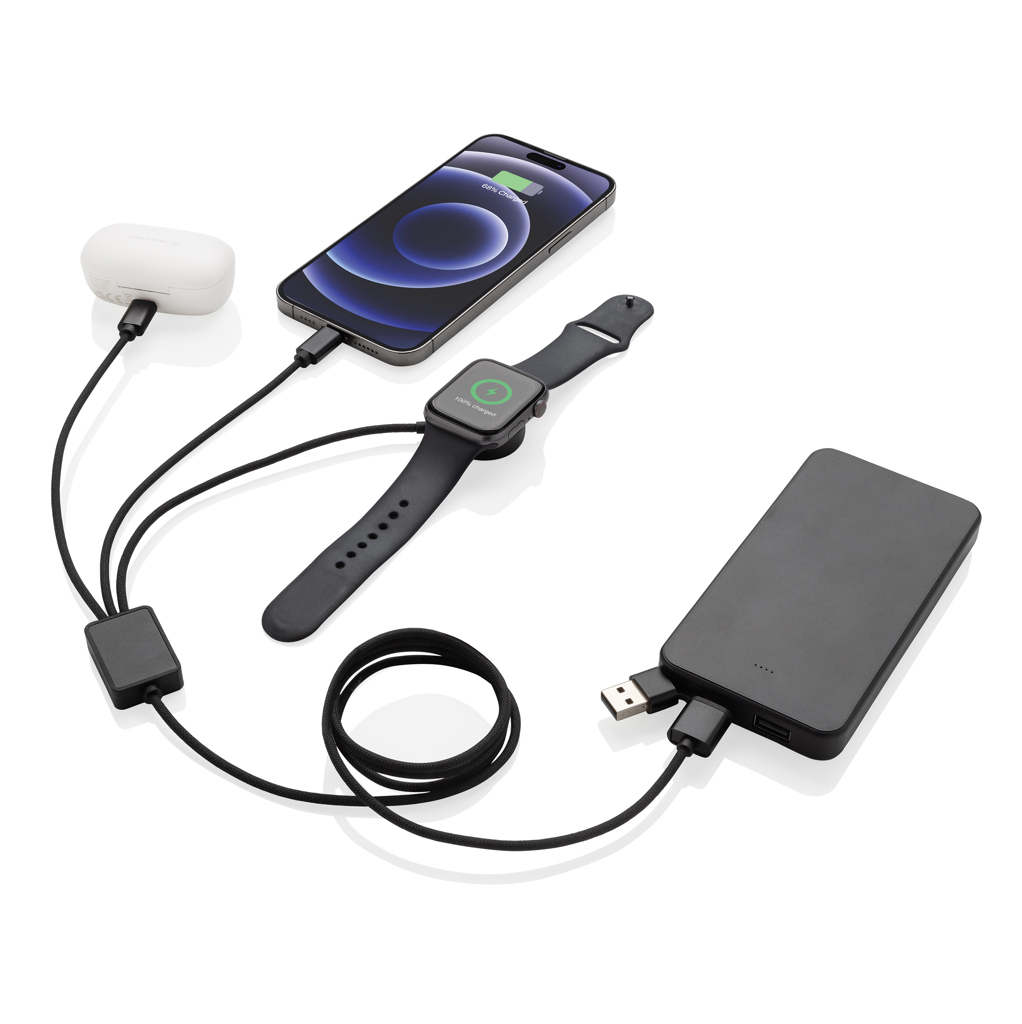 Miniature 5 pour Câble 6-en-1 avec chargeur de montre en rPET RCS Terra
