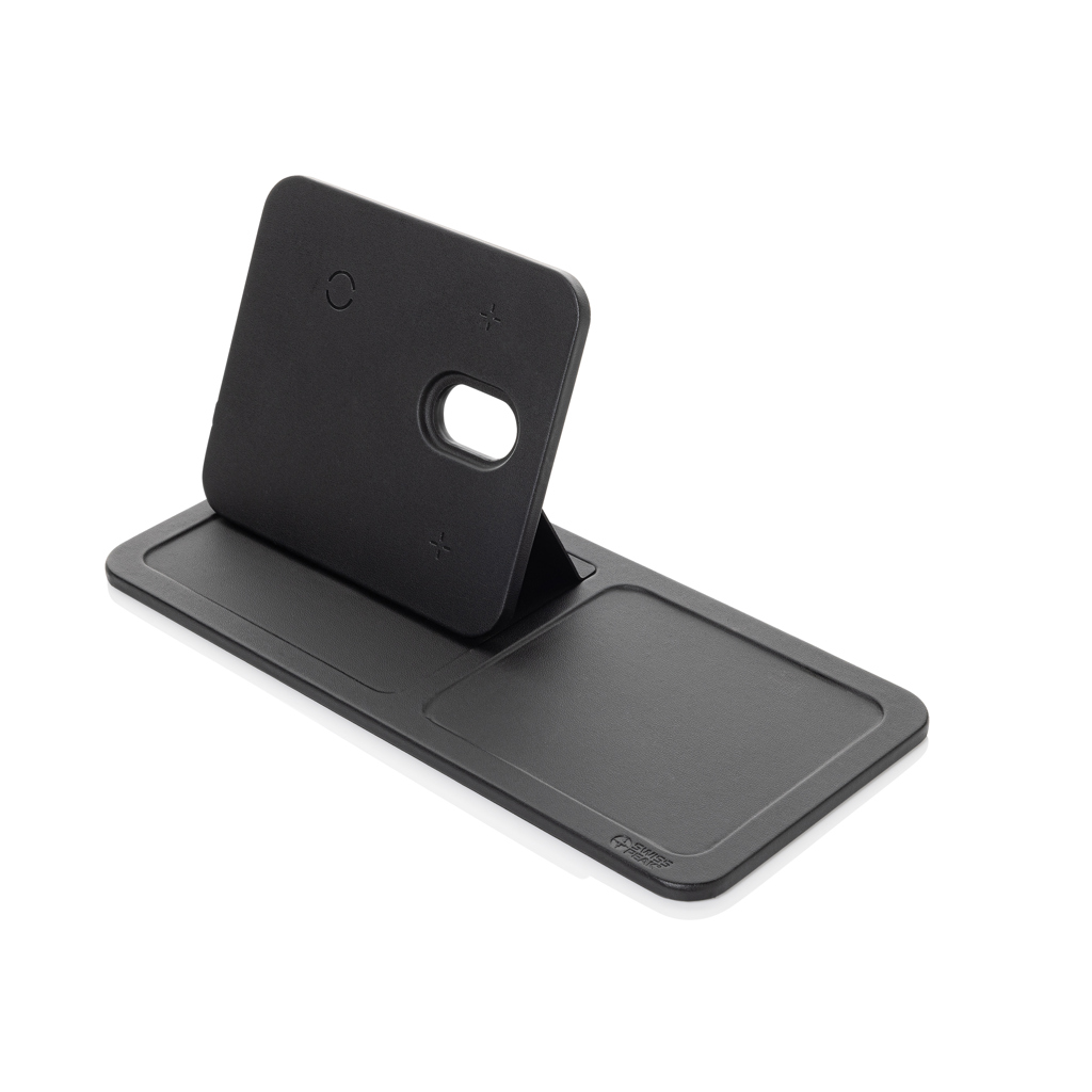 Miniature 2 pour Chargeur de bureau 3 en 1 en PU recyclé RCS Swiss Peak