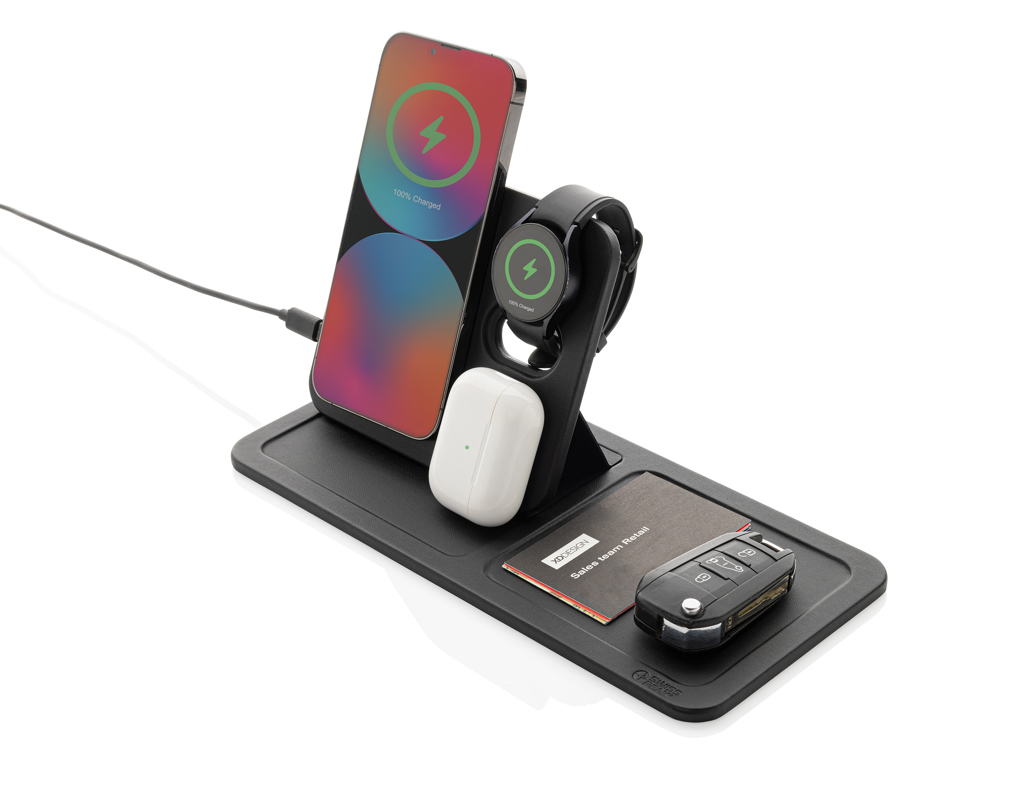 Miniature 3 pour Chargeur de bureau 3 en 1 en PU recyclé RCS Swiss Peak