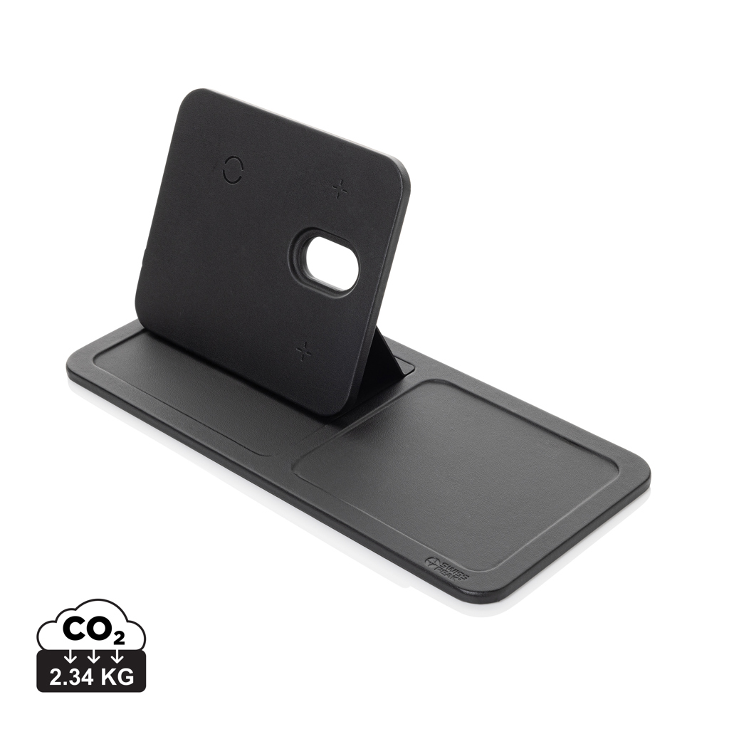 Miniature 1 pour Chargeur de bureau 3 en 1 en PU recyclé RCS Swiss Peak