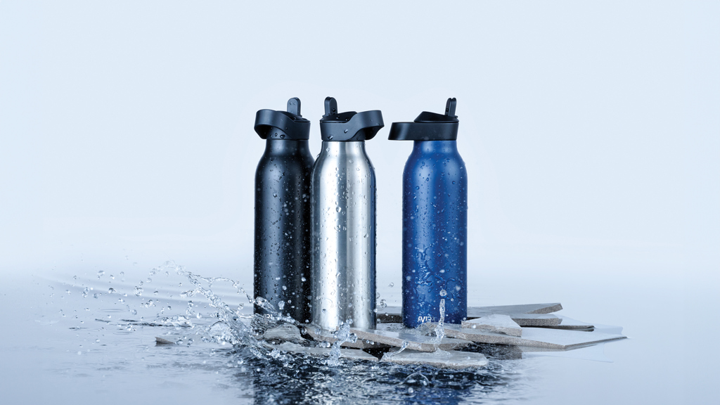 Miniature 12 pour Bouteille d'eau 500ml fliptop en acier RCS Avira Ara