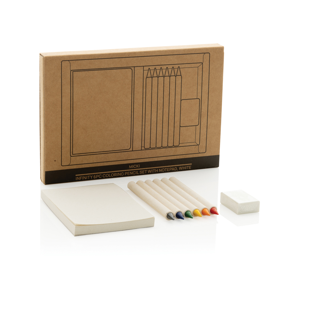 Miniature 7 pour Set de 6 crayons de couleur avec carnet GRS Infinity Micki