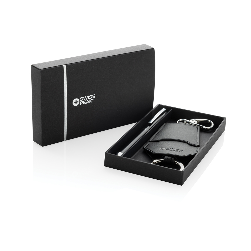 Miniature 9 pour Set porte-clés et stylo en PU recyclé RCS Swiss Peak Tula