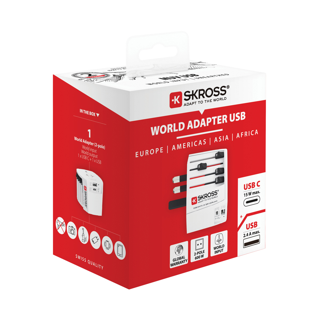 Miniature 9 pour SKROSS Adaptateur de voyage universel MUV 2-Pôles avec USB
