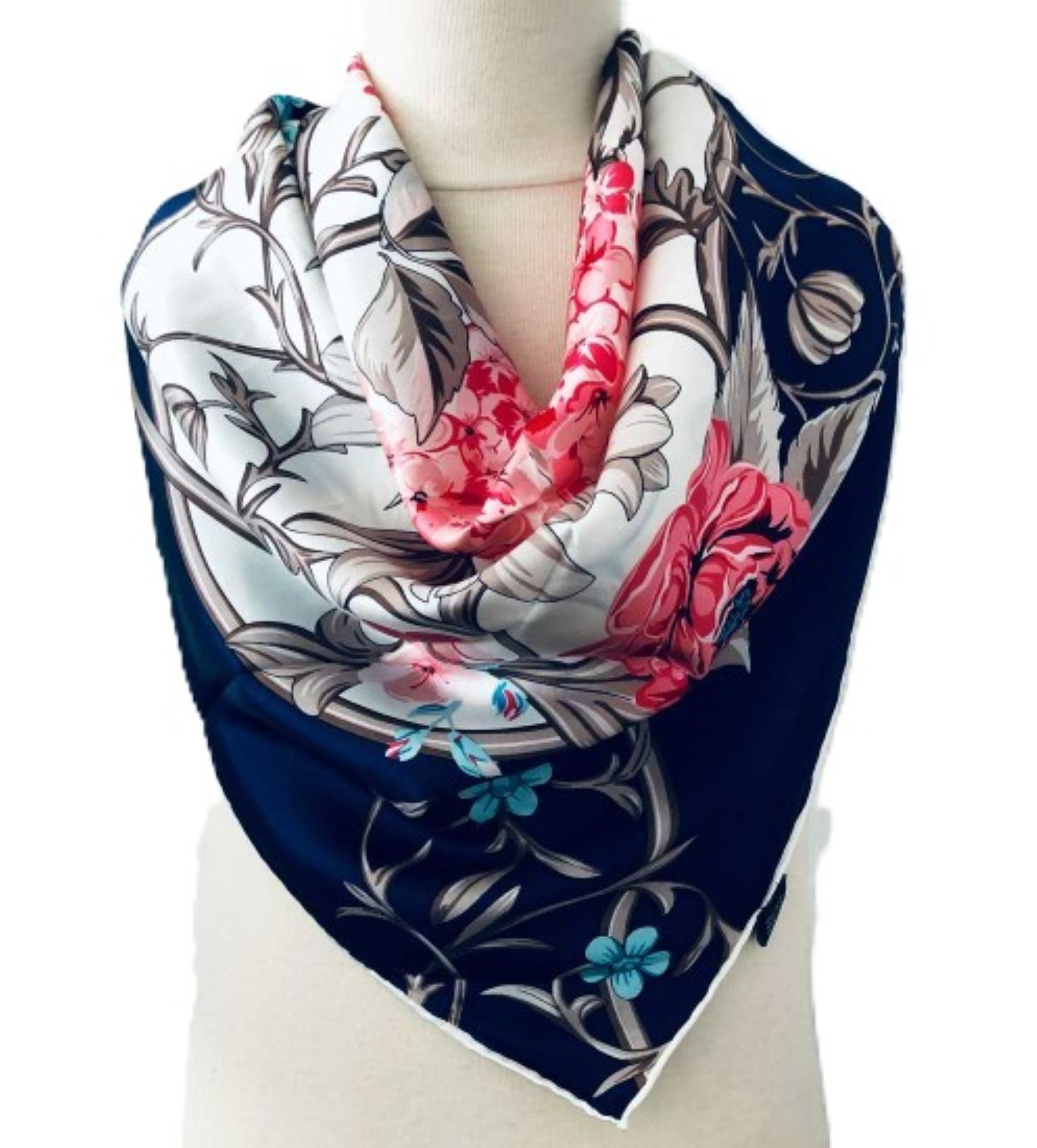 Miniature 1 pour Foulard imitation soie personnalisable 70x70cm