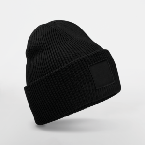 Visuel Bonnet à large revers avec patch ton sur ton