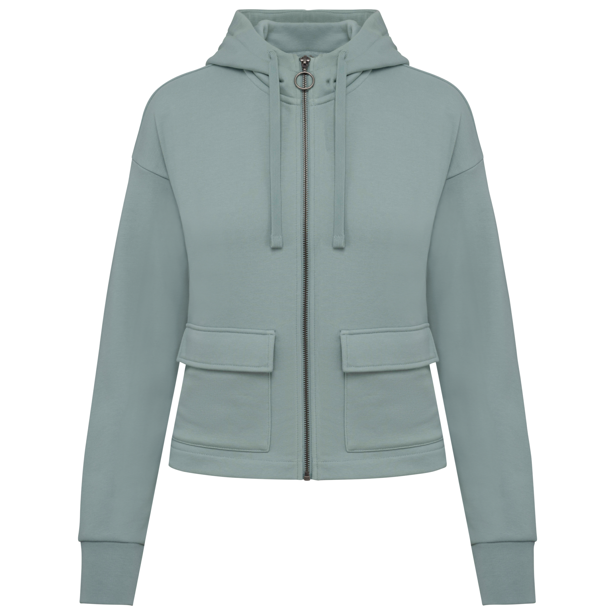 Miniature 10 pour Sweat-shirt écoresponsable zippé à capuche French Terry femme
