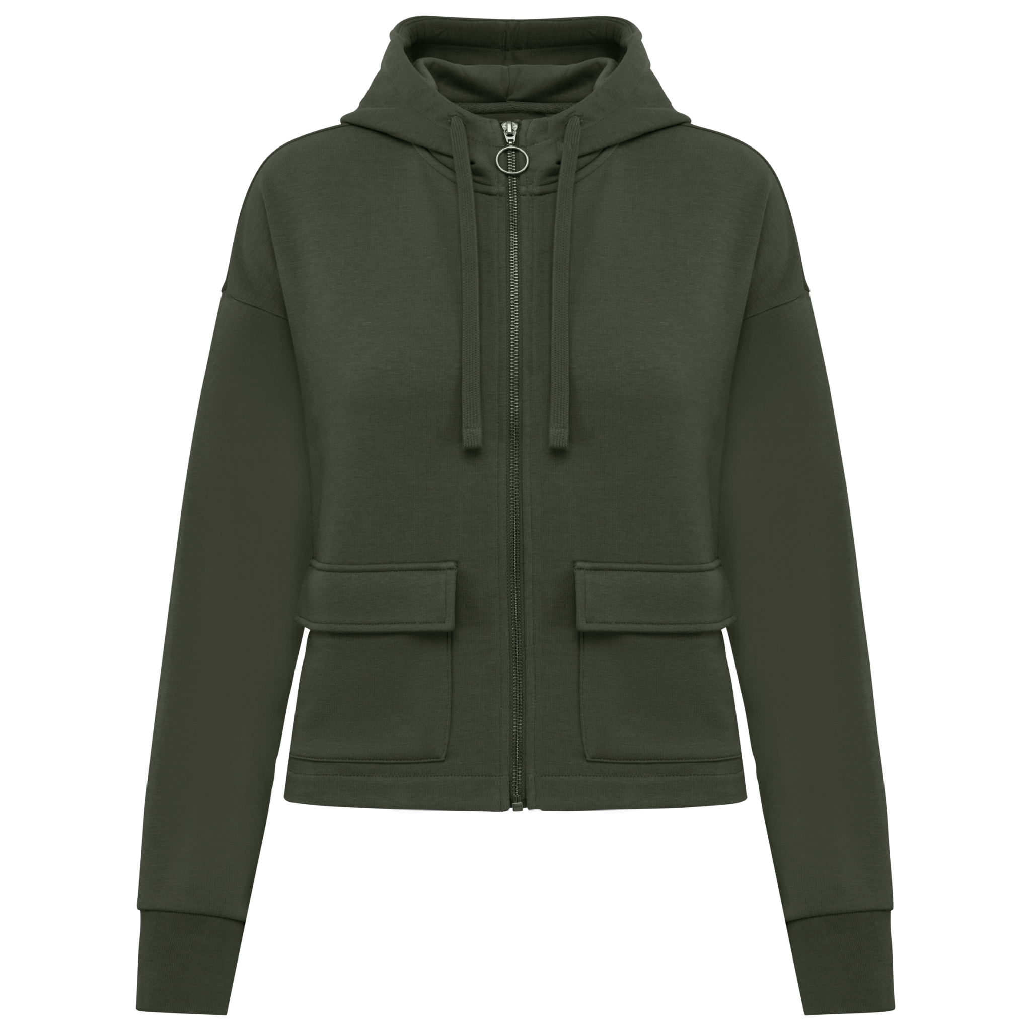 Miniature 11 pour Sweat-shirt écoresponsable zippé à capuche French Terry femme