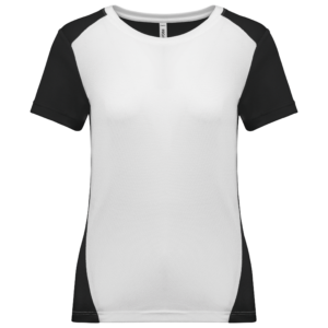 Visuel T-shirt de sport écoresponsable bicolore femme