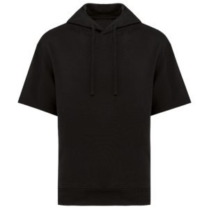 Visuel Sweat-shirt écoresponsable à capuche à épaules tombantes manches courtes French Terry unisexe