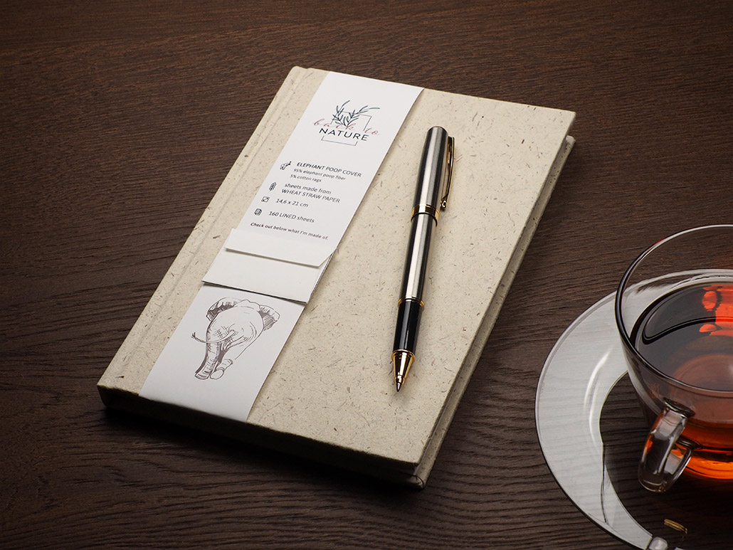Miniature 1 pour Carnet de notes recyclé Elephant Poo 209734432