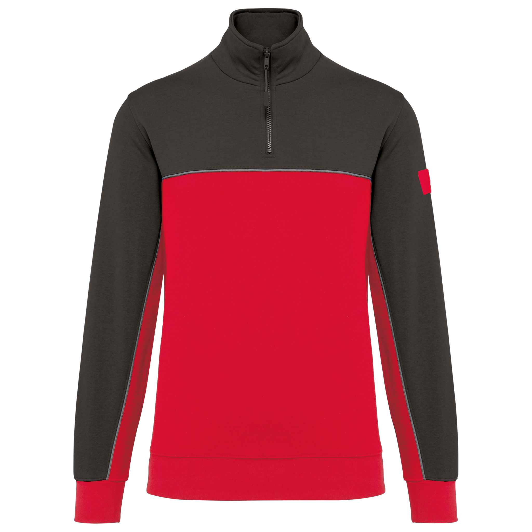 Miniature 21 pour Sweat-shirt écoresponsable col zippé unisexe
