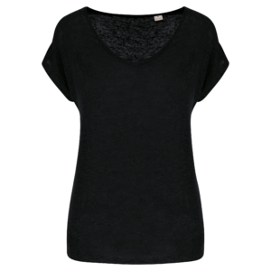 Visuel T-shirt col V en lin femme