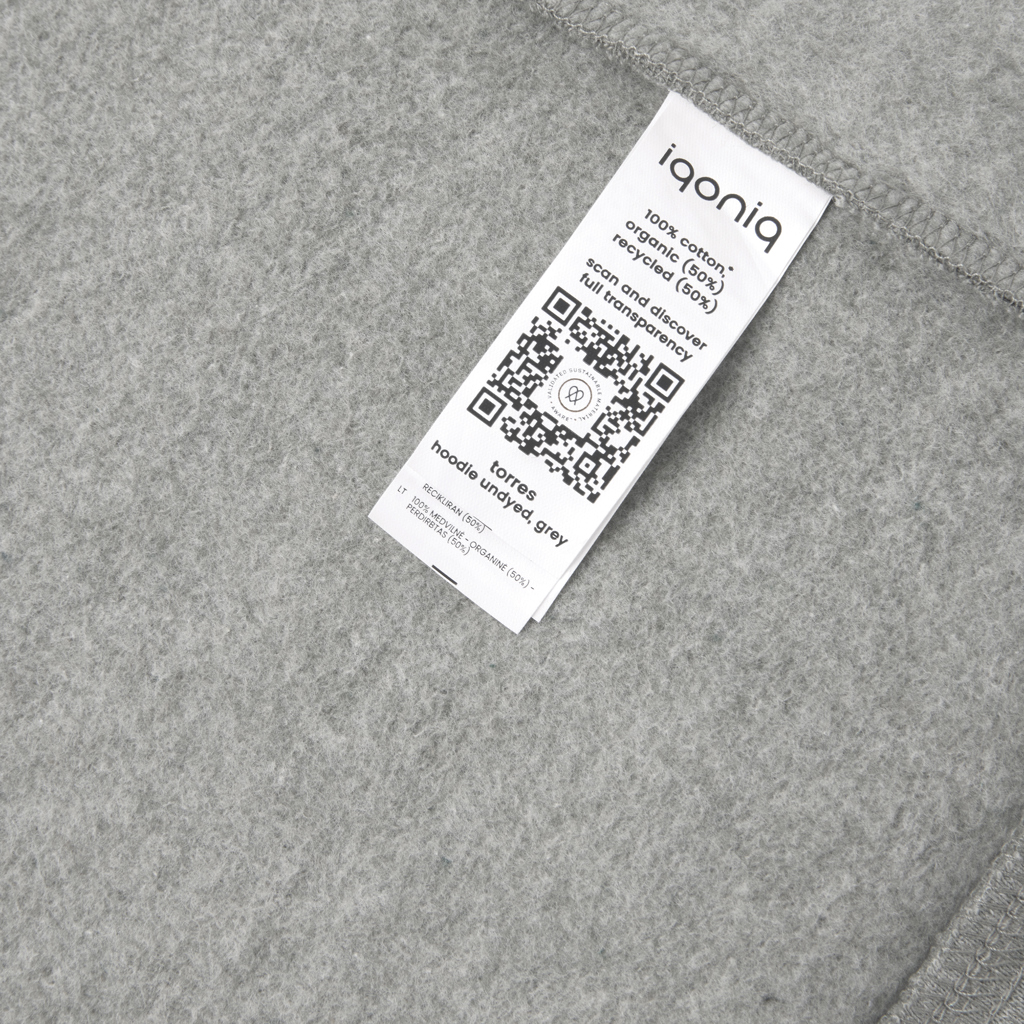 Miniature 7 pour Sweat à capuche en coton recyclé et non teinté Iqoniq Torres