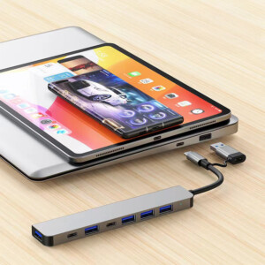 Visuel HUB USB Type-C personnalisable – 7 ports, double connectique A + C