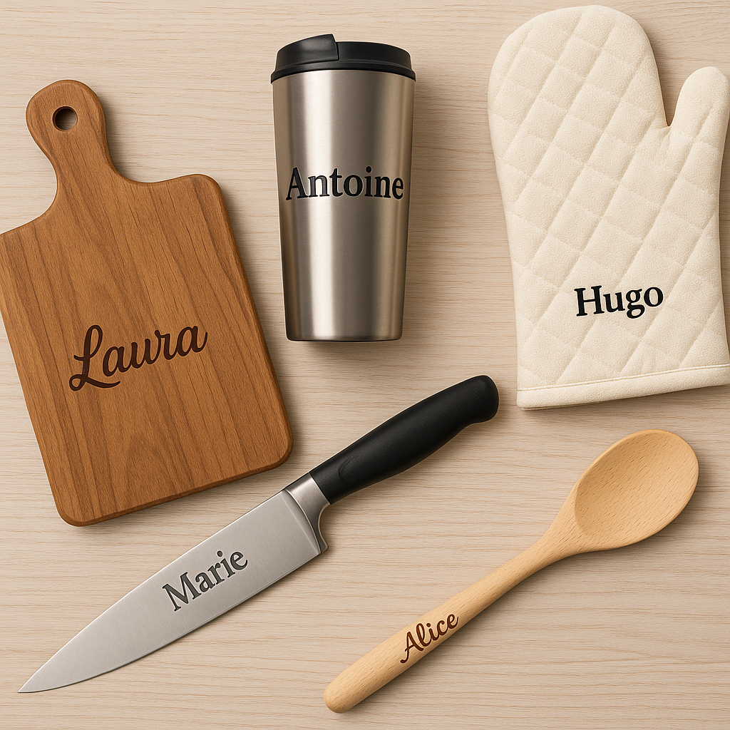 Offrez des accessoires de cuisine personnalisés