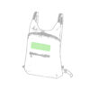 Au-dessus de la poche. Sac déplié