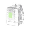 Au-dessus de la poche. Sac déplié