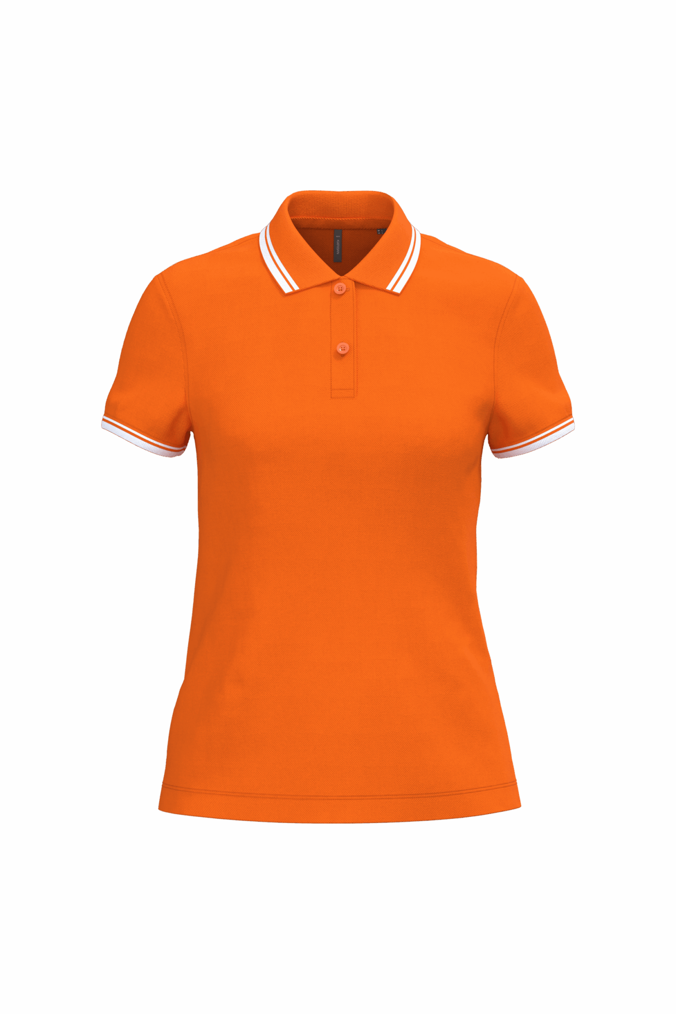 Miniature 25 pour Polo femme manches courtes à liserés contrastés