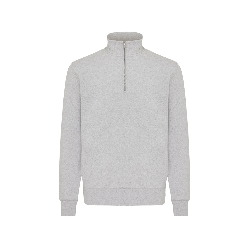 Miniature 23 pour Sweater IQONIQ à col montant zippé en coton recyclé Elgon