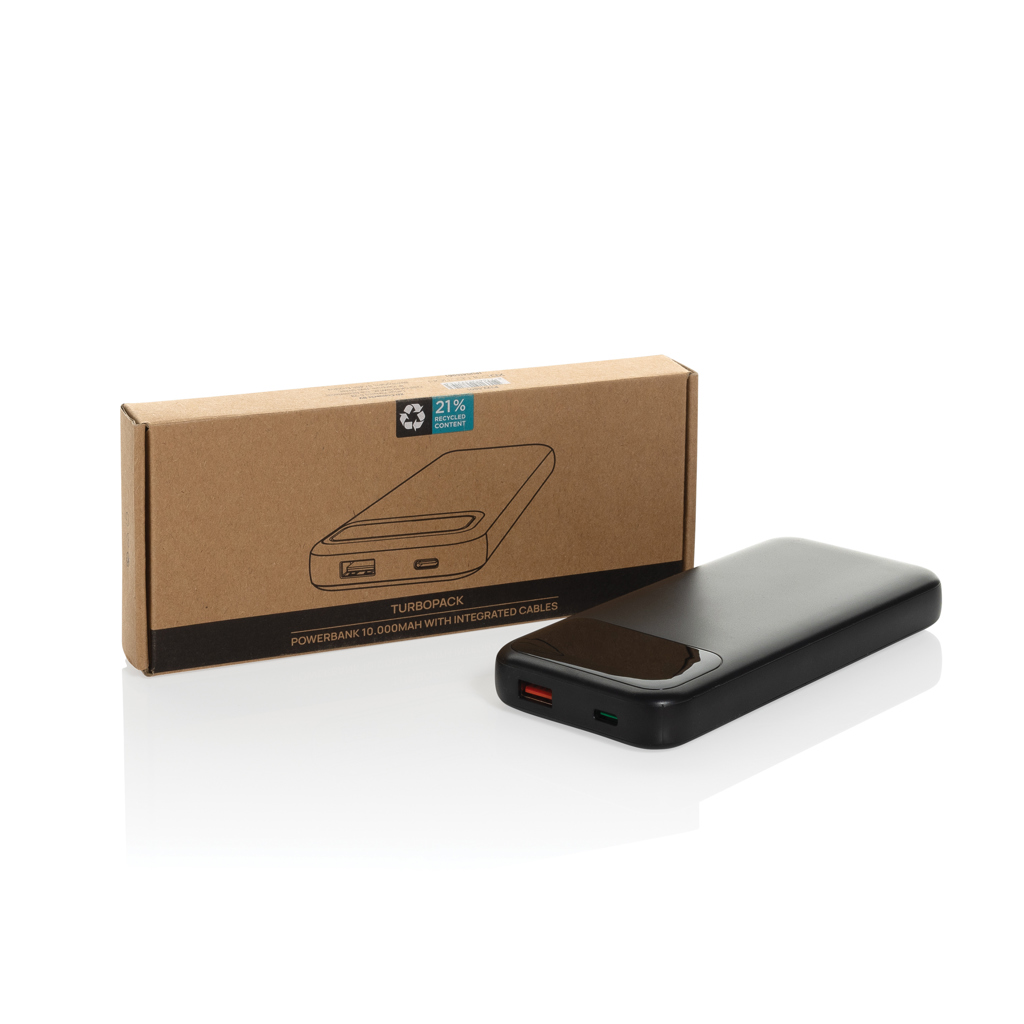 Miniature 3 pour Powerbank 10.000mAh en plastique RCS avec câbles Turbopack