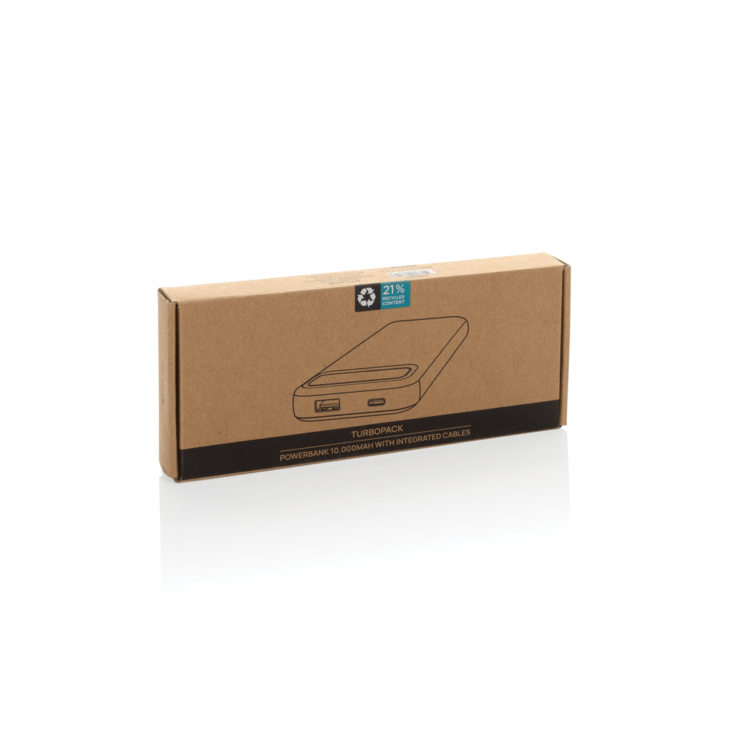 Miniature 4 pour Powerbank 10.000mAh en plastique RCS avec câbles Turbopack