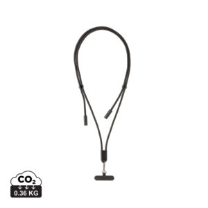 Visuel Cordon téléphone réglable avec câble 60W en rPET RCS LoopAmp
