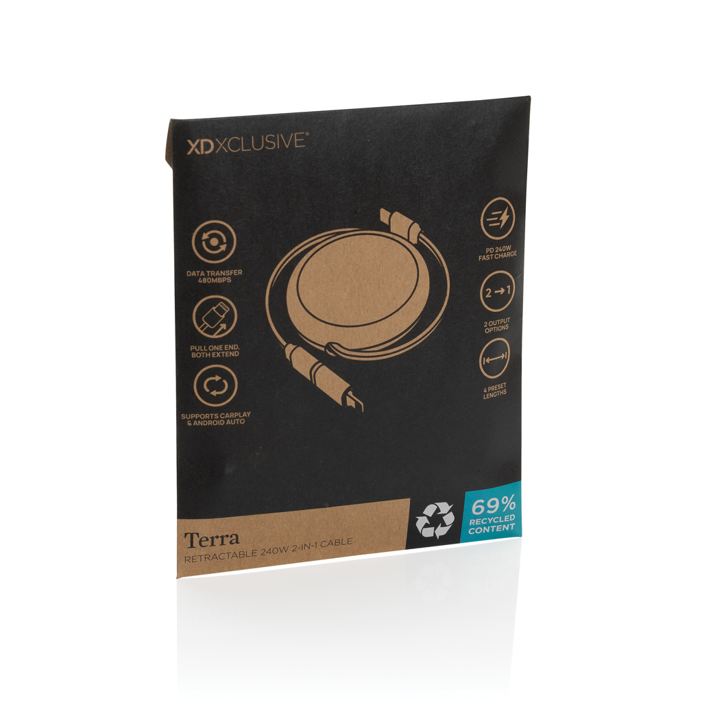 Miniature 13 pour Câble rétractable 240W 2-en-1  en aluminium RCS Terra