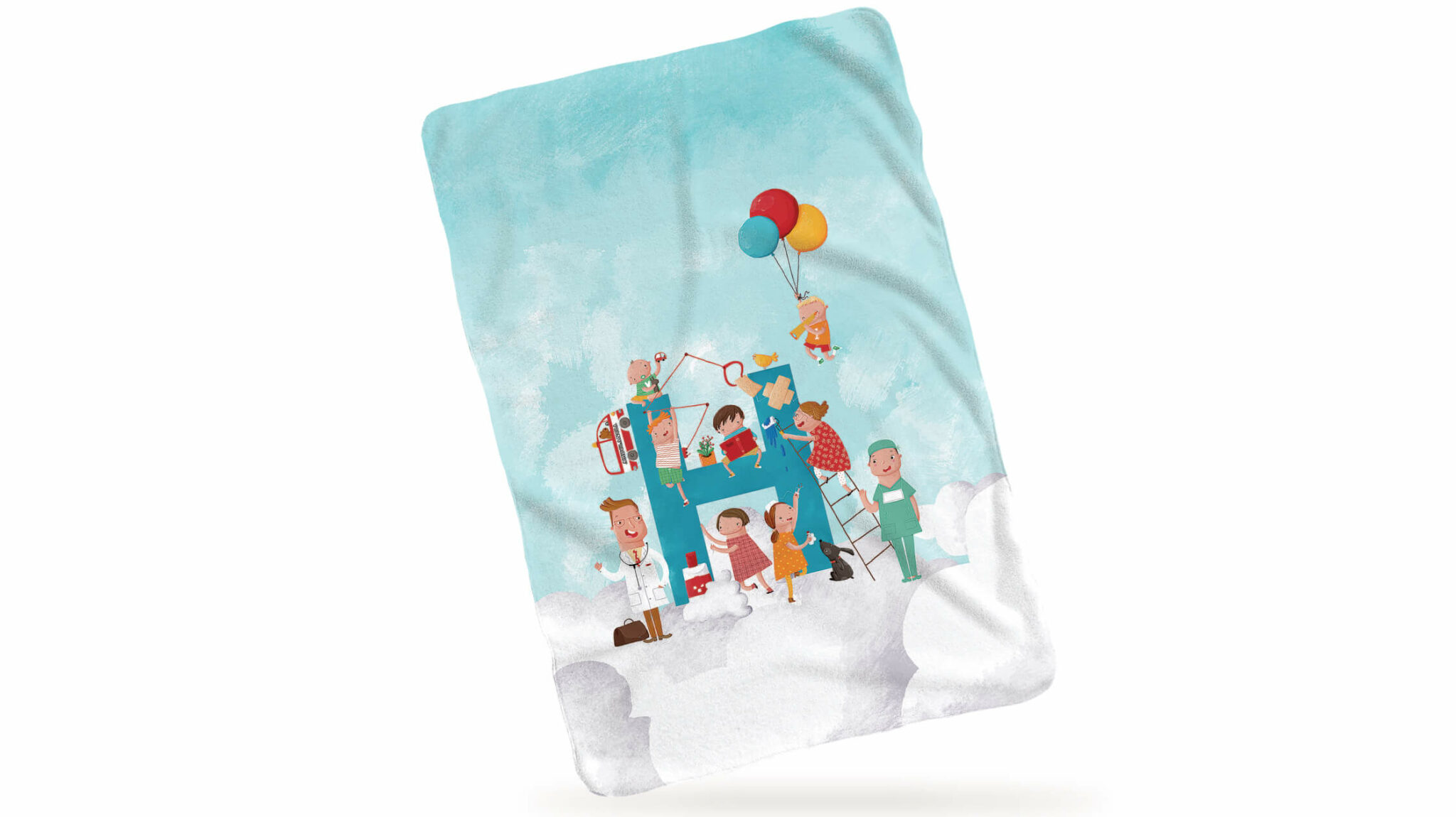 Miniature 1 pour COUVERTURE POUR BÉBÉ IMPRIMÉE NUMÉRIQUEMENT